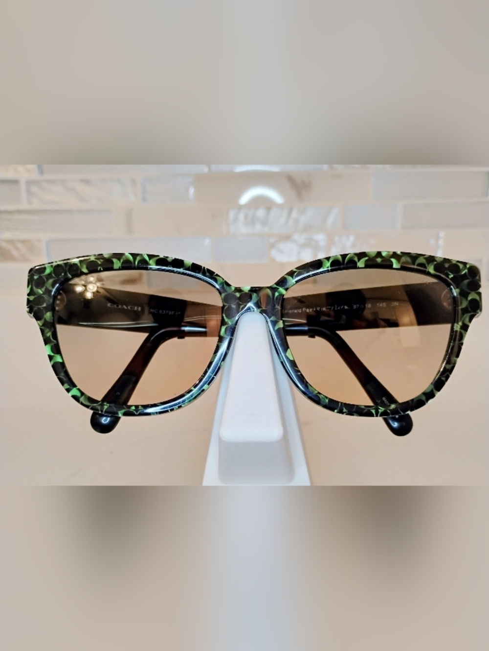 NWT Coach Sunglasses - Emerald Green Signature "C" w/Gold-Toned Hardware